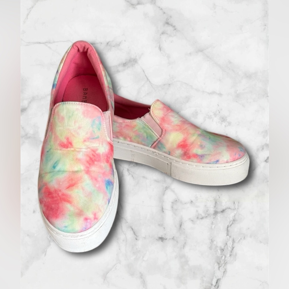 Bamboo Rainbow Tie Dye Platform Sneakers Tennis Shoes Y2K Rare Size 6.5
